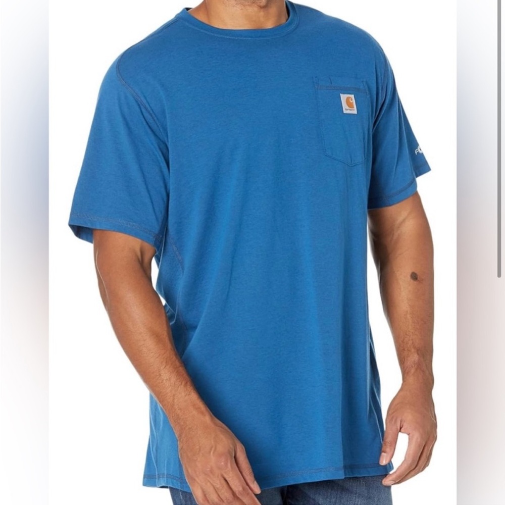 Mens Force Relaxed Fit Midweight ShortSleeve Pocket TShirt